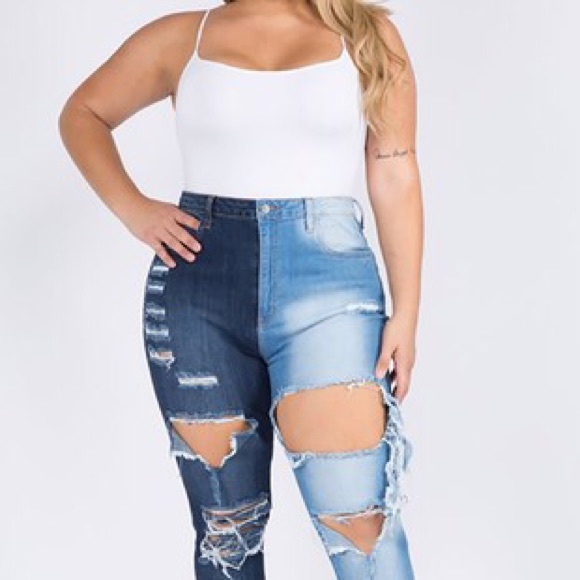 Double Take 2 Toned Jeans - Picture 3 of 4